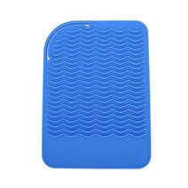 여행 헤어 컬러 매트 미끄럼 방지 컬링 아이언 헤어 아이언 플랫 아이언 블루와 블랙 [02] 실리콘 헤어 아이언 커버 랩 내열성 도구, 검은색