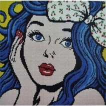 DIY큐빅 보석십자수 - (파란머리 소녀) 인물 POP ART 40x40cm, 행복한 눈물 40x40cm