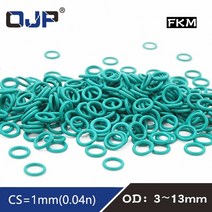 고무오링 패킹 실리콘 오링 고무링 10 개/몫 고무 링 녹색 FKM O 씰 CS1mm 두께 OD3/4/5/6/7/7.5/8/9/10/11, 04 6x4x1mm_03 30pieces