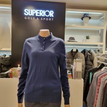 슈페리어 [2001아울렛천호점][SUPERIOR][여성골프][남성골프] 고급스러운 간절기 봄 가을 포인트 컬러 여성 단추넥 긴팔티셔츠 PCC2161 22
