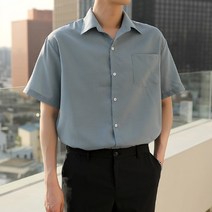 플레이즈 남성용 5컬러 옆트임 실키 포켓 반팔 셔츠 남방