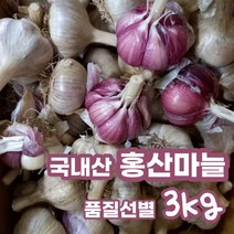 2023 남해 홍산마늘 햇 마늘 3kg 국내산 홍산 마늘 종자 장아찌 통마늘 신품종 신종품 종자용 저장용 김장 식용 식당 마늘쫑 상등급, 3kg (중), 1개