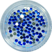 네일쎈 네일스톤파츠 아크릴 스톤 원형각 2.0mm 100pcs, 1개, 사파이어