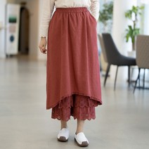 엄마옷 모슬린 면 레이스 생활한복 랩스커트 바지 KD301035마담 미시옷 50대 중년여성의류 60대 엄마옷 빅사이즈 할머니옷 여성옷