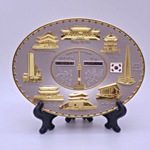 한국민예사 서울 관광지 주물 접시 벽걸이 장식 전통 관광 기념품 외국인 선물 Korean souvenir, 02 실버