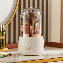 데스크탑 메이크업 정리함 브러쉬 홀더 360 ° 회전 휴대용 화장품 보관 상자 도구 보석 컨테이너, white, 한개옵션1