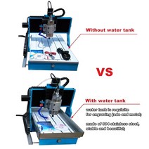 산업기계 4 축 CNC 6040 2.2KW 선형 가이드 레일 금속 조각 1500W Mach3 라우터 조각 밀링 머신 3040 핸드 휠, 중국, 추가 물탱크, 2200W 300x400mm