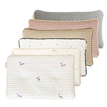 바미블랑 아기 긴 납작 낮은베개 양면 사용 디자인 7종 순면100%, 린넨코코 낮은베개-블랙도트