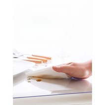 유리 대용 pvc 식탁보 방수 및 노 워시 테이블 매트 투명 커피 책상 주방 식탁 PU, 80x140CM(패밀리 테이블 사이즈), 항균 투명 5.0 두께 3.0