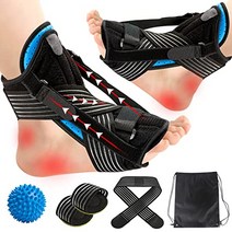 족저근막염 야간 부목 여성용 족저근막염 보조기 2팩 남성 부드러운 메모리 폼 패드가 있는 발목 보조기 패드 발 아킬레스 건염 완화 아치 통증 발 드롭 힐 서포트 블루, 파란색