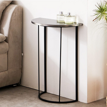 이케아 화장대 콘솔 반원형 메탈 프레임 골드 블랙 테이블 현관 선반 복도 모던 인테리어, 반원형 메탈 콘솔