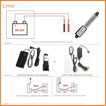 엑추에이터 마이크로 선형 액추에이터 6V 12V DC 모터 실린더 로보틱스 자동화용 10mm 스트로크, 03 9.5MM-S 10MM 96N_02 12V