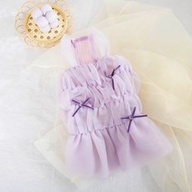말티즈 장모치와와 말티푸 비숑 프리제 옷 강아지 강아지 공주 스커트 여름 얇 테디 포메라니안 작 강아지 푸들 여름 애완 동물 여름 드레스, 보라색 메쉬, xs (권장 무게 1-3)