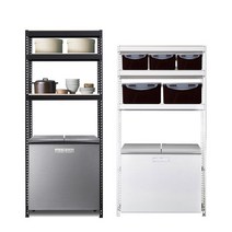 김치냉장고 선반, 1200mm x 500mm, 1800mm x 3단, 블랙