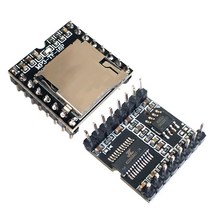 DFPlayer 미니 MP3 플레이어 모듈 음성 디코드 보드 지원 TF 카드 U 디스크 IO/직렬 포트/AD arduino Diy, 한개옵션0