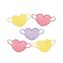 날개 하트 모양 펠트 글자판 5개 세트 대 (교실 학급 환경 미화 게시판 꾸미기)