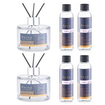 레이나퍼퓸 공병2개+리필150mlx4+스틱4세트+선물박스, 호박병2개_드롭스4개