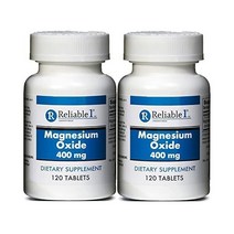 마그네슘 산화물 400mg 여성 남성을 뼈의 힘 심 120카운트, 2병 240정