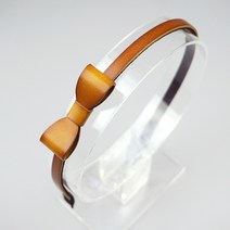 천연가죽 리본 슬림 머리띠 유아 여성머리띠