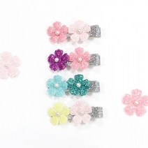트윙클 미니 플라워 집게핀 4color / 개당가격 반짝반짝예뻐요 귀여워요