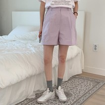 네쥬 여성 봄 여름 핀턱 밴딩 파스텔 반바지 숏팬츠