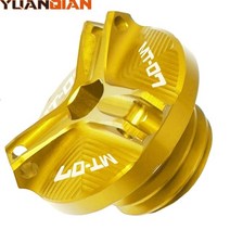 야마하 mt03 YZF 오토바이 엔진 오일 필러 컵 플러그 커버 나사 야마하 R6 R1 R3 R25 MT07 TMAX 500 530 F, 07 MT07 logo gold