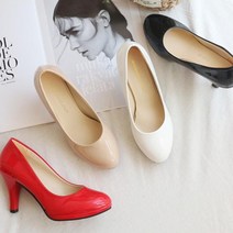 8.5cm 면접구두 펌프스 하이힐 여성구두 애나멜 힐 호텔 깔끔한단화 하객룩 세미정장 승무원 근무화