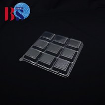 다용도 정사각 9칸 트레이 반찬 도시락 마카롱 포장 용기 소풍 피크닉/100개
