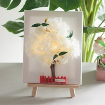 전구벚꽃나무액자set 35cm (펜+이젤포함) 인테리어 조화, set(펜+이젤포함)