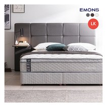 [에몬스] [라지킹LK] 휴레스트 투매트리스 침대, 색상:그레이