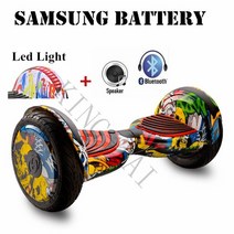 접이식 렌탈 휠 10 인치 전기 hoverboard Led + 블루투스 호환 스피커 700W 두 바퀴 스마트 균형 스쿠터 보, 06 NormalBattery