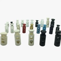 스토퍼 1구 의류스토퍼 2구 플라스틱스토퍼 끈조절, 2구-대, 23번(BLACK)