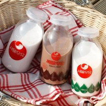 서울우유 유리 병 물병 주스 투명 보틀 쥬스 밀크 330ml 요거트 밀크티 홈카페 초코, 레트로