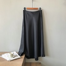 아이엠몽 여성 봄 가을 겨울 실크 새틴 머메이드 롱 스커트 가또