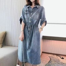 Mayfox오케이광자매 홍은희 전혜빈 고원희 원피스 스타일 옷 패션 의상 유러피언 청 데님 여름 가을 롱원피스