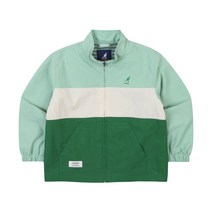 캉골키즈 집업자켓 하프넥 컬러 블록 집업 점퍼 PA 0003 민트