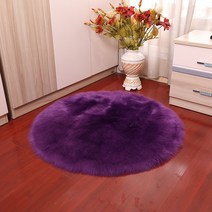 카펫rug 푹신한 원형 카펫 거실 매트 모조 양모 컴퓨터 의자 양털 라운드 카펫 침실 침대 옆 담요 흰색