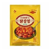 CJ더마켓 닭튀김 튀김류 술안주 혼밥 캠핑 탑티어 숯불향 닭강정 닭강정 순살 후라이드 양념 숯불 200G 2개, 17세트