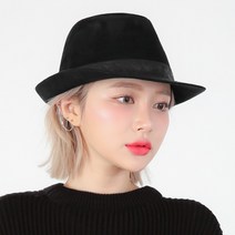 라핑 스웨이드 남녀공용 크랙 중절모 가죽 페도라 (일반사이즈 / 빅사이즈)