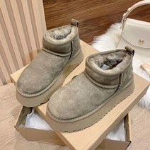 여성 겨울신발 방한부츠 방한화 짧은 플러시 스노우 부츠 스웨이드 털 첼시 발목 여성용 따뜻한 플랫 슈즈 플랫폼 숙녀 신발 겨울