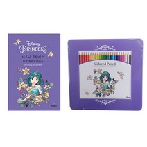 ++카페봄++희망 자스민 컬러링 엽서북과 24색 연필 세트 칠색연필 캐릭터링 연필링 칠노트 링북 컬리링 칠북+++, 본상품, +++단일상품+++