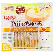 차오 CIAO/고양이 간식 챠오 챠우 차우 츄르/ Pure 주 다 잡고 닭 가슴살 버라이어티 14g × 20 개