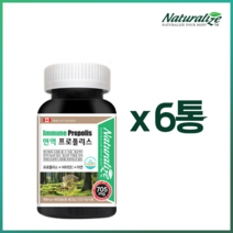 네추럴라이즈 프리미엄 면역 프로폴리스 60캡슐 2달 분량, 60정, 6개
