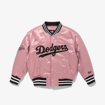 [뉴에라 키즈] 13371318 MLB 샤인 새틴 LA 다저스 재킷 체리 핑크 항공점퍼
