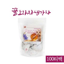 국산 꿀 도라지 생강차 티백 차 꿀 도라지 차 약 도라지차 생강차 효능 기관지에 좋은 차 물대신 섭취 도라지물 건강차 60T 100T 대용량, 1_봉(1 00티백)
