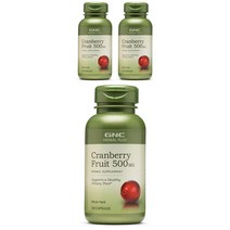 GNC 크랜베리 프루트 500mg 캡슐, 100개입, 3개
