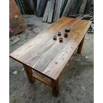 고제 고재테이블 고재상판 통원목식탁 카페테이블 느릅나무 복고풍 티 테이블 KW1517, 지지구조, D.패널테이블1.6x70x높이75