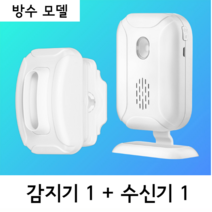 출입문벨 방법벨 문알림 가게벨 차량감지 무선센서 도어벨 야외 방수 주차장 실외, 화이트 방수