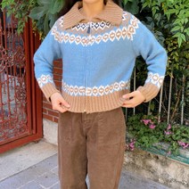 노르딕 울 니트 아우터