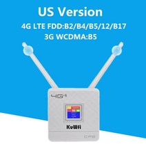 유심 라우터 이동식 와이파이 인터넷 에그 데이터 차량용 kuwfi 150mbps 무선 4g wifi cpe (sim 카드 슬롯 포함) rj45 홈 지원용 듀얼 외부 안테나 10, 백인 미국 버전